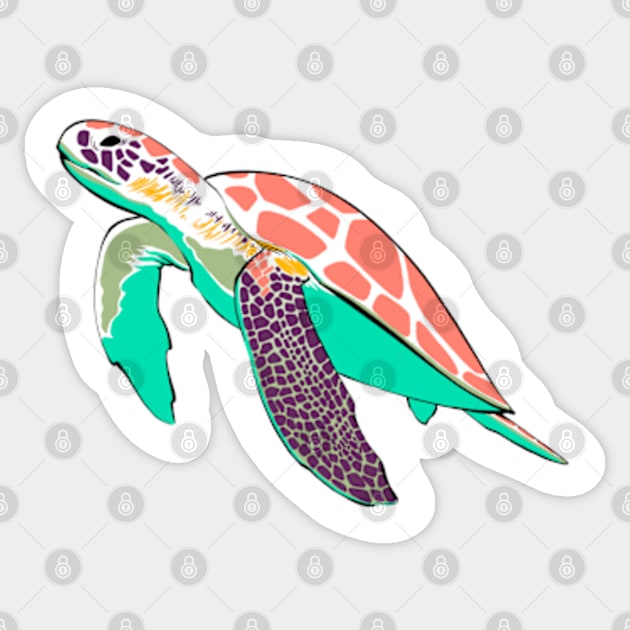 Sea Turtle Sticker by sarahburnsstudio